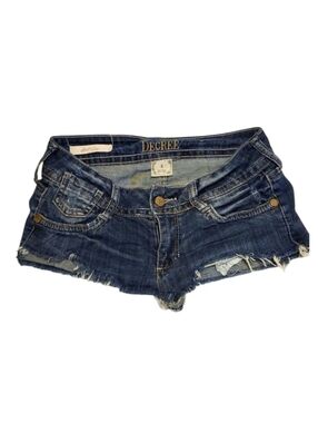 Decree SZ 5 Micro Distressed Cut-off Denim Shorts